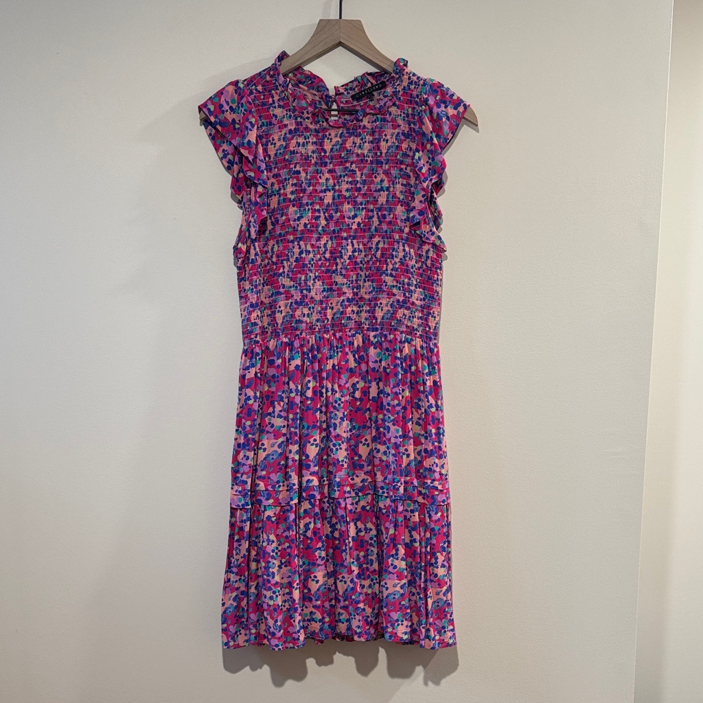 Caballero Smocked Pink Dress Size M